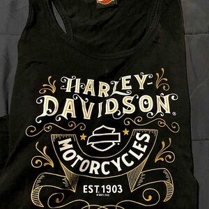 Harley-Davidson Black Tee with Orange Logo